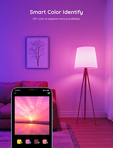 Govee RGBWW Smart Bulbs, Colour Changing Light Bulbs with Music Sync, 54 Dynamic Scenes 16 Million DIY Colours WiFi & Bluetooth B22 LED Bulbs Work with Alexa, Google Assistant Home App, 1 Pack