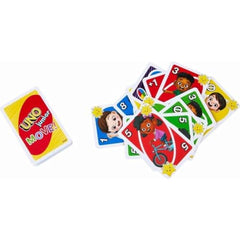 Mattel Games UNO Junior Move Kids Card Game with Action Rules for Family Night, Game Night, Travel, Camping and Party, UNO Cards, HNN03