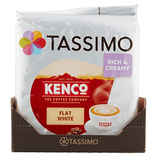 Tassimo Kenco Flat White Coffee Pods x8 (Pack of 5, Total 40 Drinks)