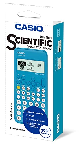 New Casio FX-83GTCW Blue Scientific Calculator