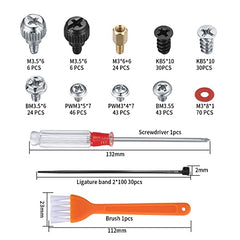 TOOINKCV 350 Pcs PC Screws Set, Personal Computer Standoffs Screws Kit, Laptop Notebook Motherboard Standoffs Screws Kit for Hard Drive Computer Case Motherboard Fan Power Graphics CD-ROM