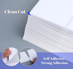 200 x White Sticky Labels, Large Self Adhesive Address Labels, 100x50mm, 4 X 2 inches Blank Postage Parcel Stickers, Easy to Write-on