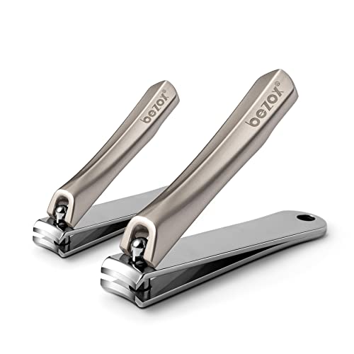 BEZOX Nail Clipper Set – Stainless Steel Ultra Sharp Sturdy Fingernail and Toenail Clipper & Comfortable Ergonomic Nail File - Sharp Nail Cutter Nail Clippers Fit for Seniors, Adult and Kids