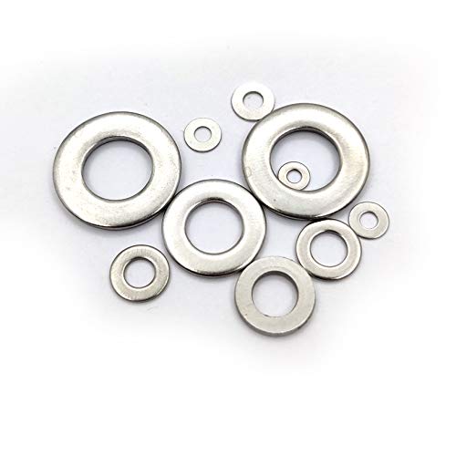 Flat Washer, Assorted Metal Washers, Washers Stainless Steel, Round Seal Washer Spacer, Sealing Gasket Washers Kit for Home, Automotive, Shop, Factories Repair - M2 M2.5 M3 M4 M5 M6 M8 M10/360 Pcs