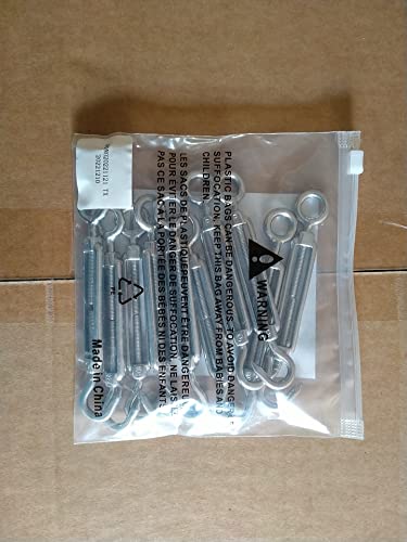 TooTaci Turnbuckle Hook and Hook 10pcs,M5 Turnbuckle Wire Tensioner,304 Stainless Steel Wire Rope Tensioner,Heavy Duty Cable Tensioner,for Garden Wire,Fence Wire Tensioner,Outdoor Hanging