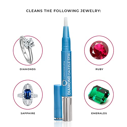 Connoisseurs Jewellery Cleaner Diamond Dazzle Stik   Cleaner for Jewellery Sparkle & Shine   Brush Tip & Compact for Diamonds & Precious Stones