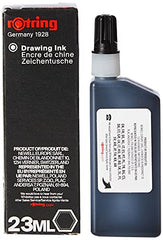 rOtring Isograph Bottled Liquid Ink   Black   23 ml Fountain Pen Ink