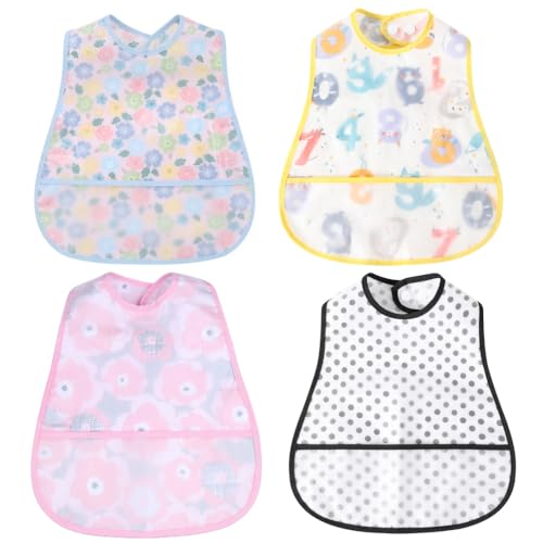 norinori Baby bibs Waterproof Bib - Feeding bib, Adjustable Washable, Soft ForToddler Infant Kids, 0-36 Months