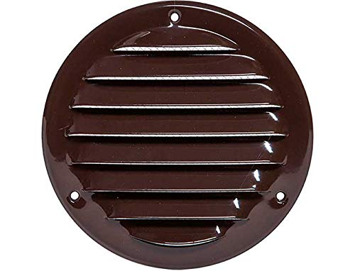 Ø 200mm / 8 inches inch Brown Round Metal Air Vent Grille Cover with Insect Mesh - Ventilation Cover