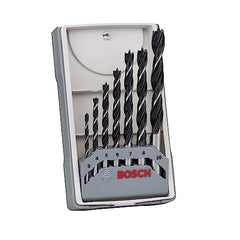 Bosch 2607017034 Professional 7-Piece Robust Line Brad Point Drill Bit Set (for Wood, Accessories for Drill Drivers) , Black/Silver , 14.1 x 8.3 x 2 cm