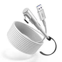 KIWI design Link Cable 5M Compatible with Quest 3/Quest 2/Pro/Pico 4 Accessories VR Headset, High Speed USB 3.0 Data Transfer USB C Cable