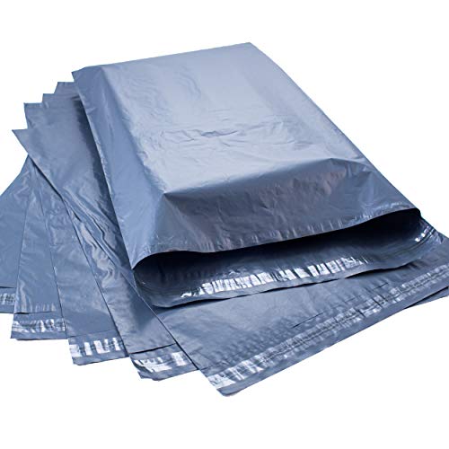 Large Mailing Bags by Calzette Extra Strong Polythene Grey Mail Envelopes for Packaging Clothes Parcel Self Seal Poly Storage Bags 22 inchesx 30 inches (55cm x 76cm) Postal Bag Packing (10)