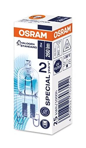 OSRAM Halogen-Oven-Lamp/Special Oven / G9-Socket/dimmable / 25 Watt/warmwhite - 2700k / for Over 200 Degrees