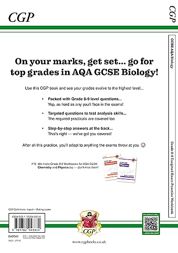 GCSE Biology AQA Grade 8-9 Targeted Exam Practice Workbook (includes answers): for the 2024 and 2025 exams (CGP AQA GCSE Biology)