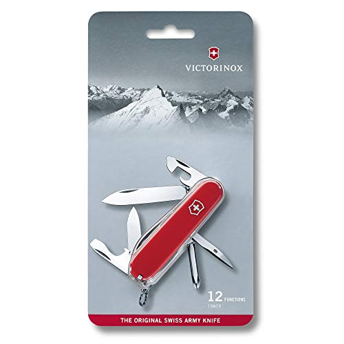 Victorinox Tinker Swiss Army Pocket Knife, Medium, Multi Tool, 12 Functions, Blade, Screwdriver, Red