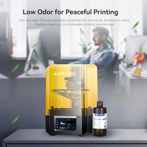 ANYCUBIC ABS-Like Resin Pro 2, 3D Printer Resin with Enhanced Strength and Toughness, High Precision and Minimal Shrinkage 3D Resin, Widely Compatible with All Resin 3D Printers(Black, 1kg)