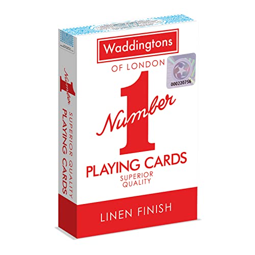 Waddingtons Number 1 Playing Card Game, play with one of red or blue deck of cards, great travel companion, gifts and toys for Boys, Girls and adults.