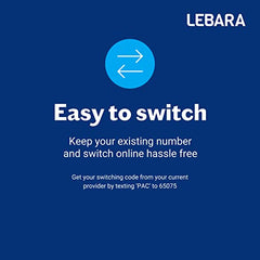 Lebara UK Pay As You Go SIM Card - 20GB Data, Unlimited UK Minutes & Texts, 100 International minutes for £10