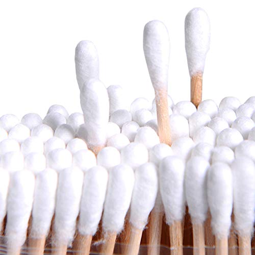 400 pcs Cotton Buds, Bamboo Cotton Buds Biodegradable Cotton Swab Disposable Cotton Buds for Cleaning and Makeup Use