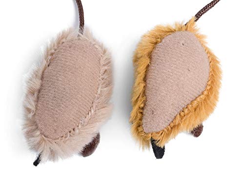 Petface Feather Tail Mice Cat Toy, Pack of 2