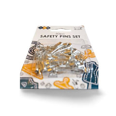 JKG® 50 x SAFETY PINS Assorted Sizes - Small Medium Large Safety Pins For Clothes - Perfect for Arts Crafts Sewing Hemming Textile Fabric Baby Clothing - Strong Nickel Plated Craft Pins