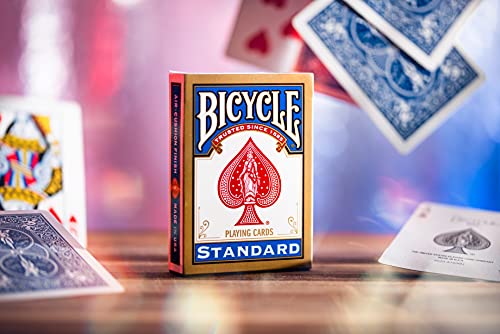 Bicycle Gold Standard Playing Cards - 12 Decks, Air Cushion Finish, Iconic International Rider Back Design, Standard Index, Superb Handling and Durability