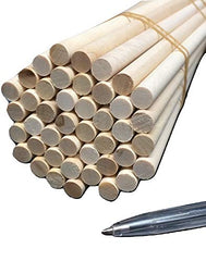 Trustleaf 10mm x 300mm Birch Hardwood Wooden Craft Sticks/Dowels - Seconds* - Pack of 10 Dowels