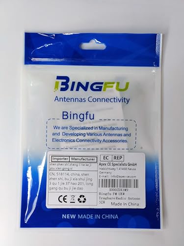 Bingfu FM Portable Radio Antenna DAB Telescopic Antenna TV Radio Antenna 2 Kit for DAB AM/FM Stereo Reception