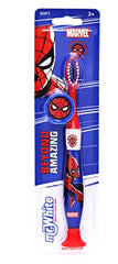 Spiderman Manual Toothbrush with Suction Cup & Soft Bristles for 3and Years Kids by Mr. White