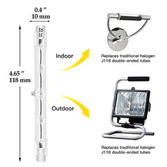 Eande 6 Pack R7s Halogen Bulb 118mm 230W Dimmable 230V 4650lm 2800k Warm White Energy Saving Tungsten Linear Bulbs Floodlight J118 Security Light Bulb