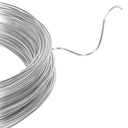 18 Gauge 1mm Aluminum Craft Wire, 165 Feet Bendable Metal Wire for Sculpting, Bike Modelling Skeleton Crafting Floral Making, Jewelry Making, Wire Weaving and Wrapping