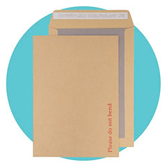 Triplast 10 x A4 C4 Manilla Hard Board Back Envelopes (324 x 229mm) - Cardboard Backed Please Do Not Bend Envelope with Peel & Seal Strip - Perfect for Mailing, Posting & Storing Important Documents