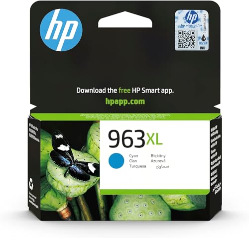 HP 3JA27AE 963XL High Yield Original Ink Cartridge, Cyan, Single Pack