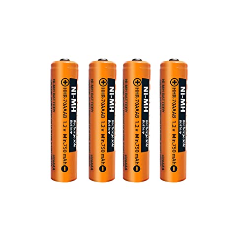 HHR-70AAAB NI-MH Battery for Panasonic 1.2V 750mAh AAA Battery Rechargeable Batteries for BT Gigaset Cordless Phones (4 Pack)