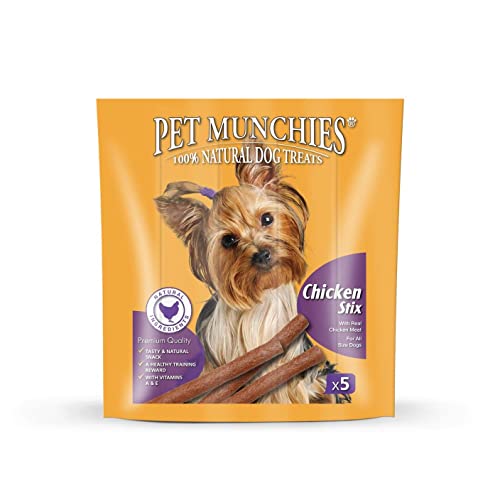 Pet Munchies Chicken Stix Dog Treats, Healthy Training Treats Made With Natural Ingredients 50g (5 Chews)