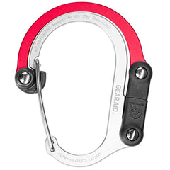 GEAR AID HEROCLIP Carabiner Gear Clip and Hook (Medium) for Camping, Backpack, and Garage Organization, Hot Rod Red