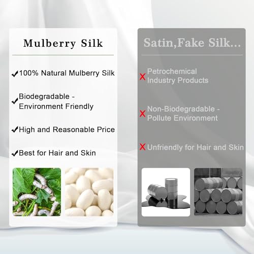 ZIMASILK 100% Mulberry Silk Pillowcase for Hair and Skin Health, Soft & Smooth, Both Sides Premium Grade 6A Silk, 600 Thread Count, with Hidden Zipper, 1pc (Standard 50x75 cm, Dark Grey)