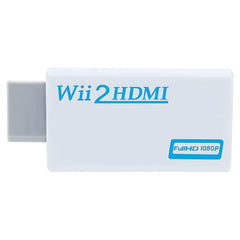 JILM Wii to HDMI Adapter, Wii to HDMI Converter, Wii to HDMI 1080P 720P 60hz Connector Output Video & 3.5mm Audio - Support Games TV Projector All Wii Display Modes - White