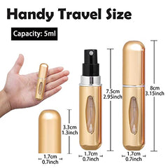 4PCS 5ml Perfume Atomiser Refillable Bottles Portable Mini Spray Travel Bottle Easy to Refill Empty Atomizer Bottle for Purse Handbag Pocket Luggage,Bright Color