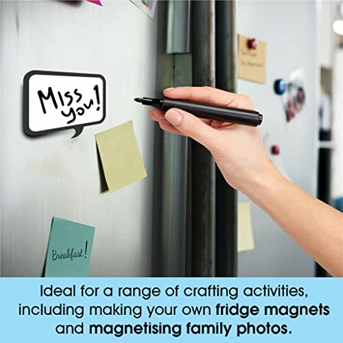 TMS A4 Magnetic Sheets - Magnets for Crafts, 0.5mm Flexible Magnetic Sheeting for Cutting Dies, Art Folders - Make Your own Fridge Magnets for Kitchen, Home and Office (10 Pack) by The Magnet Shop