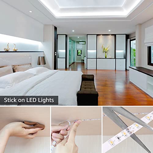 Lepro 5M LED Strip Lights, Cool White 6000K, 300 LEDs, 2300lm Bright Daylight LED Tape for Kitchen Cabinet Bar Van TV Mirror and More (12V Power Supply Not Included)