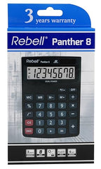 Rebell Panther 8 Desktop Calculator, Black