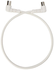 Pro Signal JR9008A/0.5M WHITE-ROHS TV Aerial Lead, 90 Degree Coax Plug to 90 Degree Coax Socket, 0.5m, White