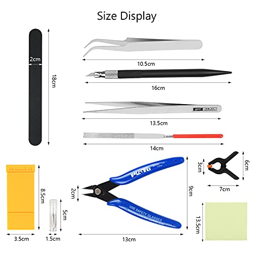 SUNYOK 18pcs Model Tools Kit Gundam Model Making Tools Kit Hobby Craft Tool Sets for Model Making Modeler Basic Building Tools and Equipment for Plastic Planes Ship Boats Adults Kids