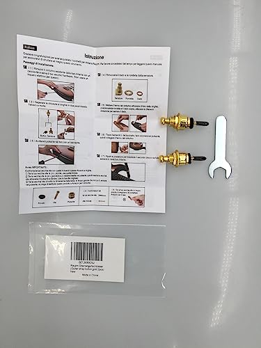 Rayzm Guitar Strap Locks Set, Security Strap Lock System for Acoustic/Electric/Bass Guitar, Quick Release Mechanism, Golden Metal Strap-lock Buttons with a Wrench