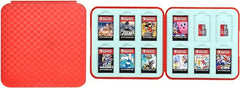 Vicloon Game Card Case for Nintendo Switch, Game Card Holder Game Storage with 12 Switch Game and Micro SD Storage Slots, Switch Games Holder case for Switch Game Card & SD Card Storage (Red)