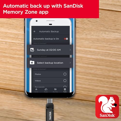 SanDisk 64GB Ultra Dual Drive Go USB Type-C Flash Drive with reversible USB Type-C and USB Type-A connectors, for smartphones, tablets, Macs and computers, Black