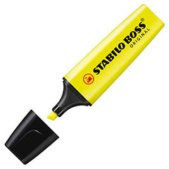 Highlighter - STABILO BOSS ORIGINAL - Pack of 4 - Yellow