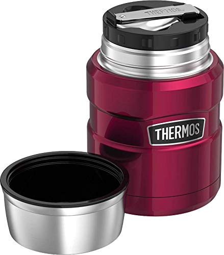 Thermos Stainless King Food Flask, Stainless Steel, Raspberry, 9.4 x 9.4 x 14.2 cm - 470 ml