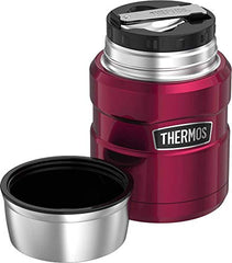 Thermos Stainless King Food Flask, Stainless Steel, Raspberry, 9.4 x 9.4 x 14.2 cm - 470 ml